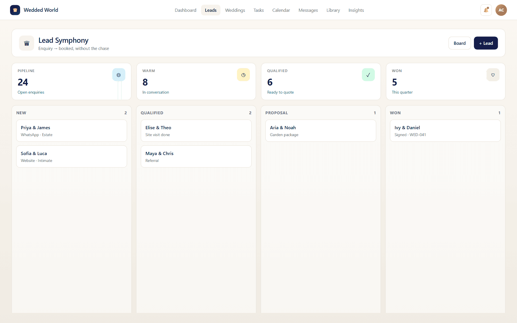 Lead Symphony & CRM product visual